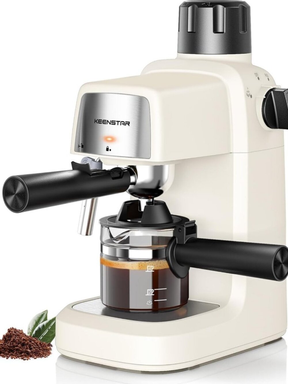 Compact Espresso Machine 3.5 Bar - 4-Cup Coffee Maker for Home Brewing